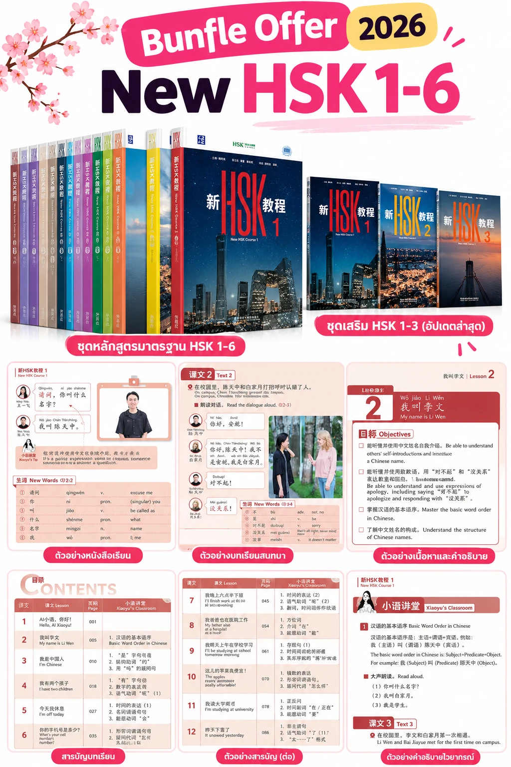ภาพรายละเอียดชุด HSK 1–6 Bundle